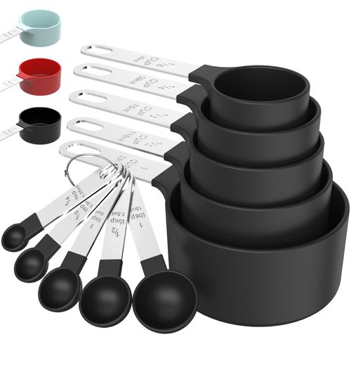 TILUCK Stainless Steel Measuring Cups & Spoons Set 3